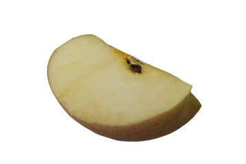 slice of apple isolated on white background