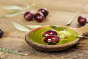 olive oil and olives