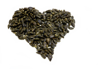 Sunflower seed paste is a heart shape.