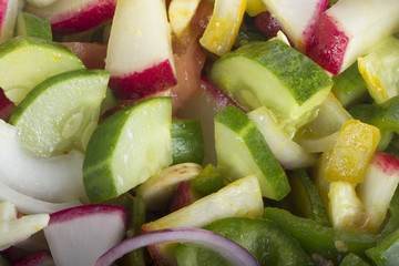 slices of vegetables background