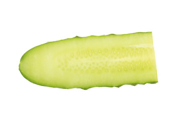 slice of cucumber isolated on white