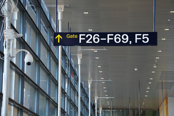 information sign in airport