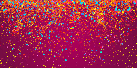 Confetti. Bright explosion. Firework. Texture with colorful glitters. Geometric background. Pattern for work. Print for banners, posters and textiles. Greeting cards. Doodle for design and business - obrazy, fototapety, plakaty