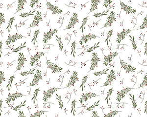 Seamless New Year pattern in vector