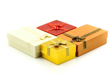 Christmas gift box using for concept of Holiday greeting card.