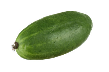 fresh green cucumber isolated on white background