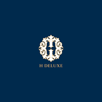 Letter H Logo. Vector deluxe ornated floral H monogram.