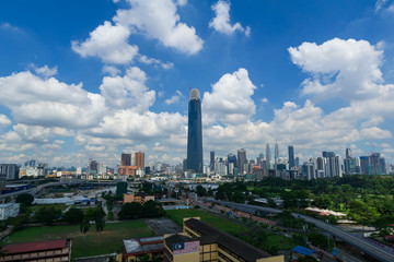 Fototapeta na wymiar The Exchange 106 (formerly TRX Signature Tower) is a skyscraper under construction within the Tun Razak Exchange (TRX) area in Kuala Lumpur, Malaysia. 