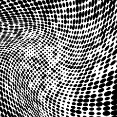 Black and white pattern halftone