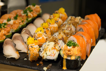 sushi and roll set  menu traditional