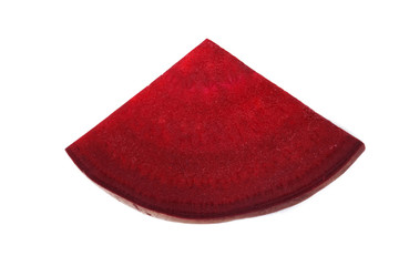 slice of beet isoalted on white background