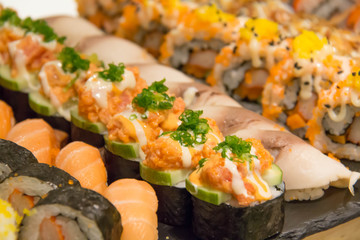 sushi and roll set  menu traditional