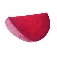 slice of beet isoalted on white background