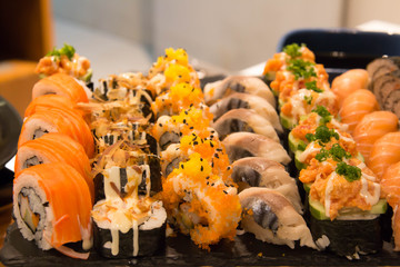 sushi and roll set  menu traditional
