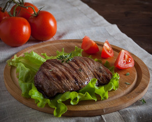 steak with vegetables
