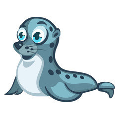 Cartoon vector seal character