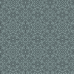 Seamless color pattern from a variety of geometric shapes and lines.