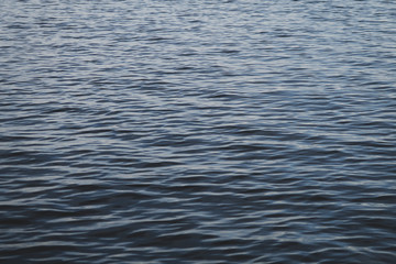 Calm deep blue water surface - 228332975