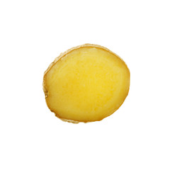 slice of ginger isolated
