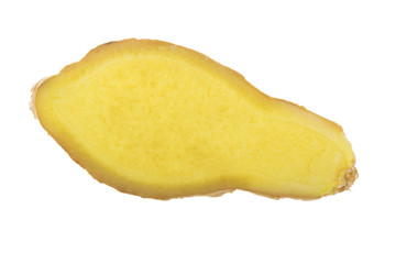 slice of ginger isolated