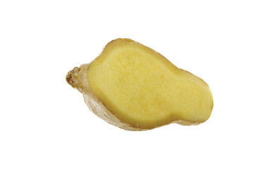 slice of ginger isolated