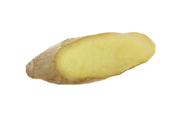 slice of ginger isolated