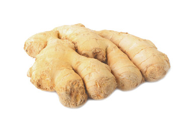 root of ginger isolated on white background