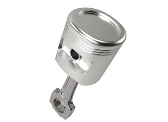 Pistons on background. Car parts. 3D rendering.