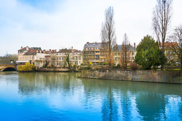 Fototapeta premium Street view of downtown in Metz, France