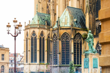 Naklejka premium Cathedral of Saint Stephen of Metz, France