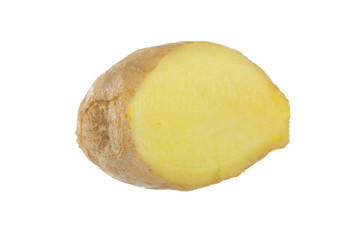slice of ginger isolated