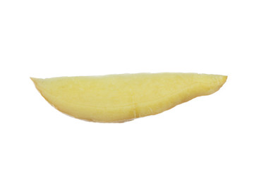 slice of ginger isolated