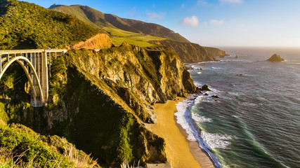 Beautiful rugged California coast - Bug Sur, Monterey County