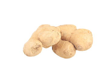root of ginger isolated on white background
