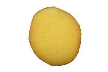 slice of ginger isolated