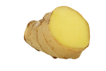 slice of ginger isolated
