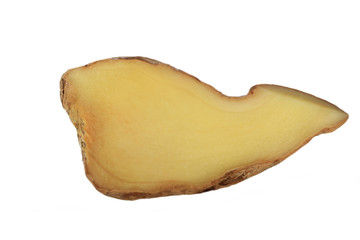 slice of ginger isolated