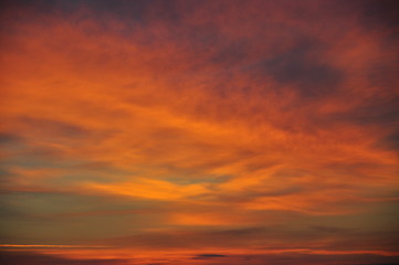 sunset in the sky