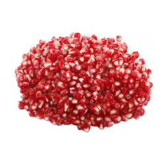heap of red pomegranate isolated on white background