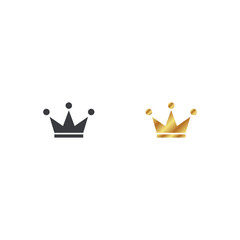 Vector crown icons. Element for design. Logo template isolated on white background
