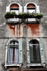 Fototapeta na wymiar Hausfassade in Venedig