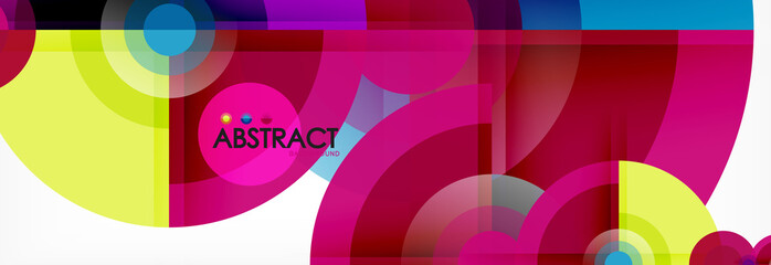 Fototapeta premium Abstract background bright circles geometric design