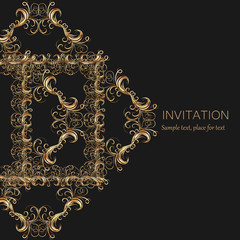  Invitation template. Modern design. Wedding invitation or card with abstract background.