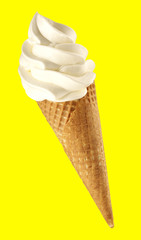 ICE CREAM ON YELLOW