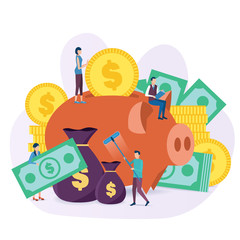The concept of Investment. Investment in business development. Develop strategies to increase profits.Vector illustration in flat style.
