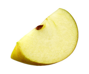 SLICE OF APPLE ON WHITE