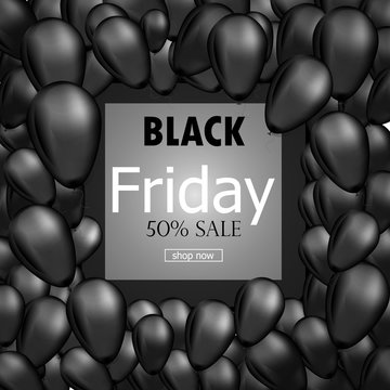 Black Friday Sale Poster . Vector illustration