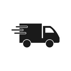 Truck icon. Delivery icon. Fast shipping delivery truck flat icon for apps and web.