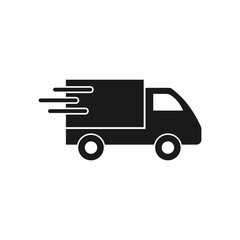Truck icon. Delivery icon. Fast shipping delivery truck flat icon for apps and web.