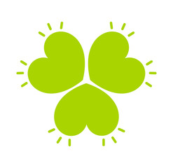 Clover leaf green icon illustration